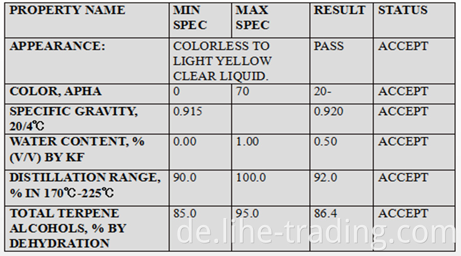 pine oil 85%